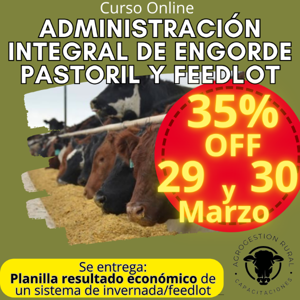 Producto - Curso Online: Administración Integral de Engorde Pastoril y Feedlot