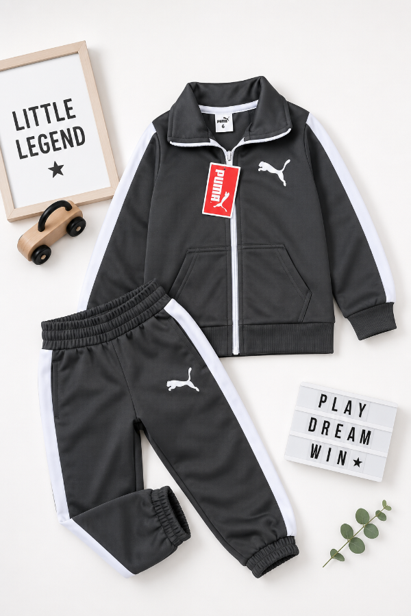 Producto - CONJUNTO PUMA GRIS OSCURO (CAMPERA + PANTALÓN)