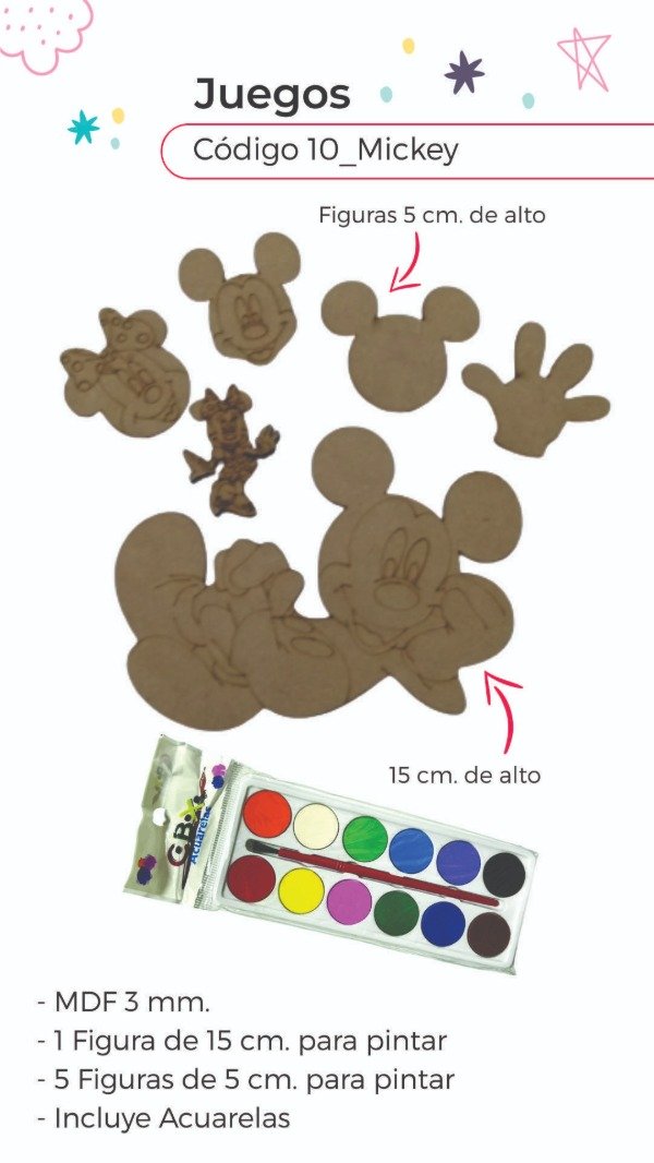 Producto - Formitas para Pintar Mickey