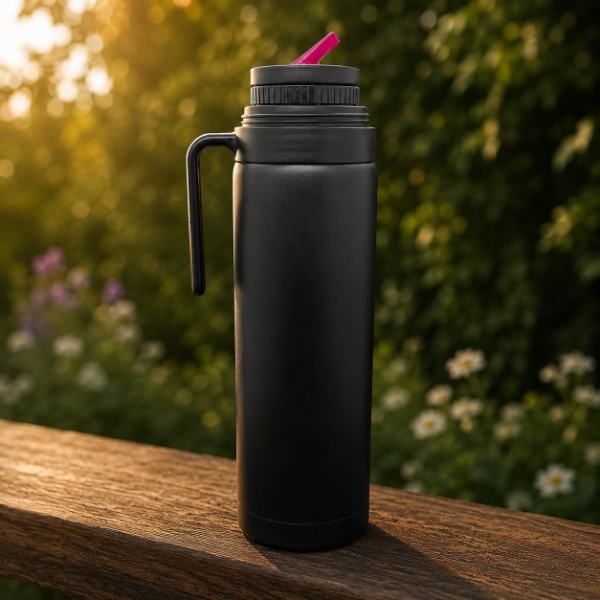 Producto - Termo negro media manija 1lt.