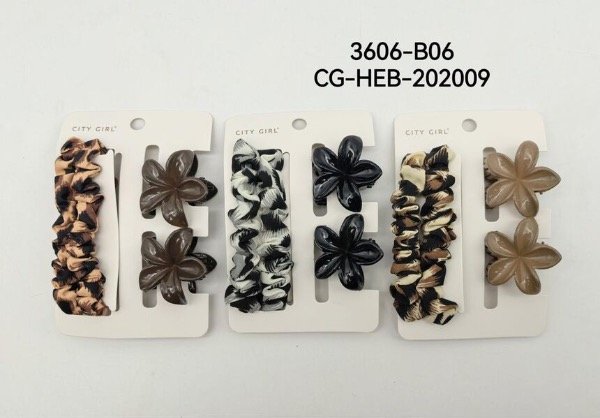 Producto - KIT DE COLITAS ANIMAL PRINT + 2 BROCHECITOS FLORCITAS 3606-B06720