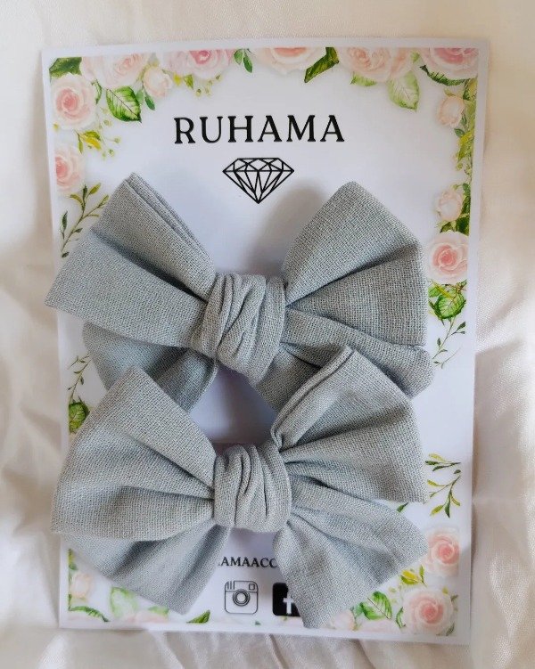 Producto - Moños Nudo Gris perla
