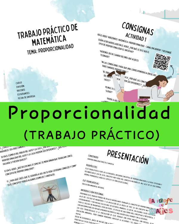 Producto - Trabajo práctico: PROPORCIONALIDAD