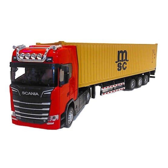 Producto - Camión de Juguete Scania con Acoplado Contenedor ROJO - 0