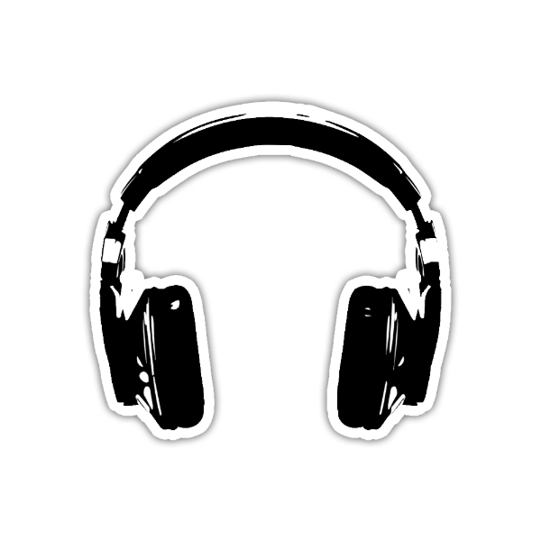 Producto - Sticker Blanco y Negro Diseño 12 Musica