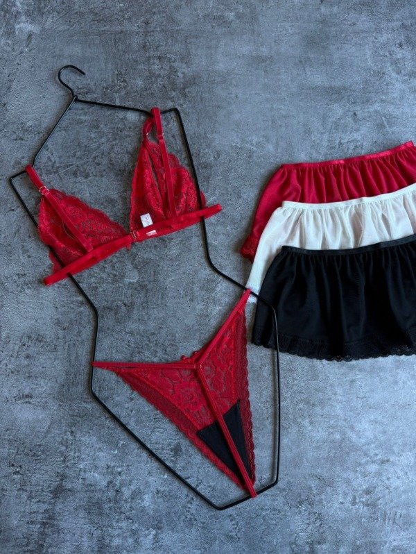 Producto - SET EROTICO KYLE - RUTERO Y POLLERA - 0