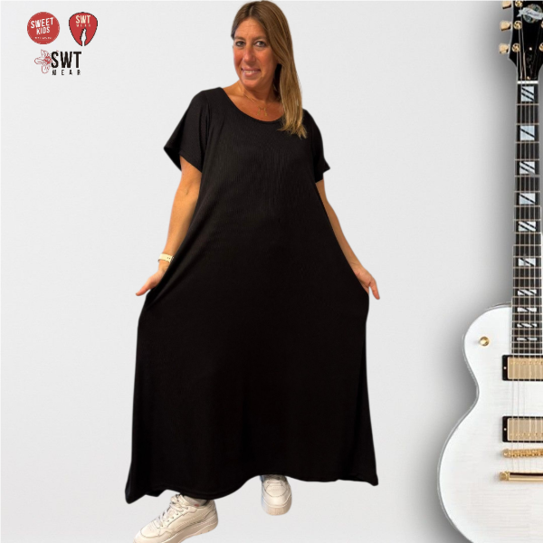 Producto - Vestido Morley LISO Y ESTAMPADO LARGO con Bolsillos 2025