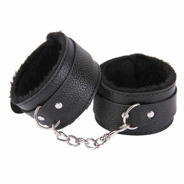 Producto - Esposas Peluche Suave Importadas Negro