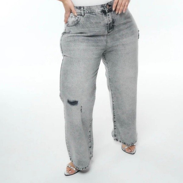 Producto - Jean wide leg gris rotura 7803 - 0