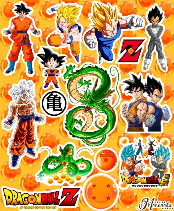 Producto - Plancha Sticker Troquelada Dragon Ball