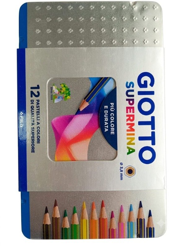 Producto - Lápices de Colores en Lata Giotto Supermina 3.8 mm x 12 unidades.