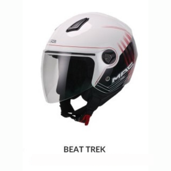 Producto - Casco Mac Beat Trek Blanco Negro Rojo