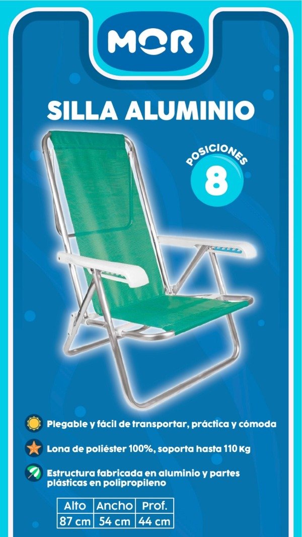 Producto - REPOSERA ALUMINO 8 POSICIONES POLIESTER MOR