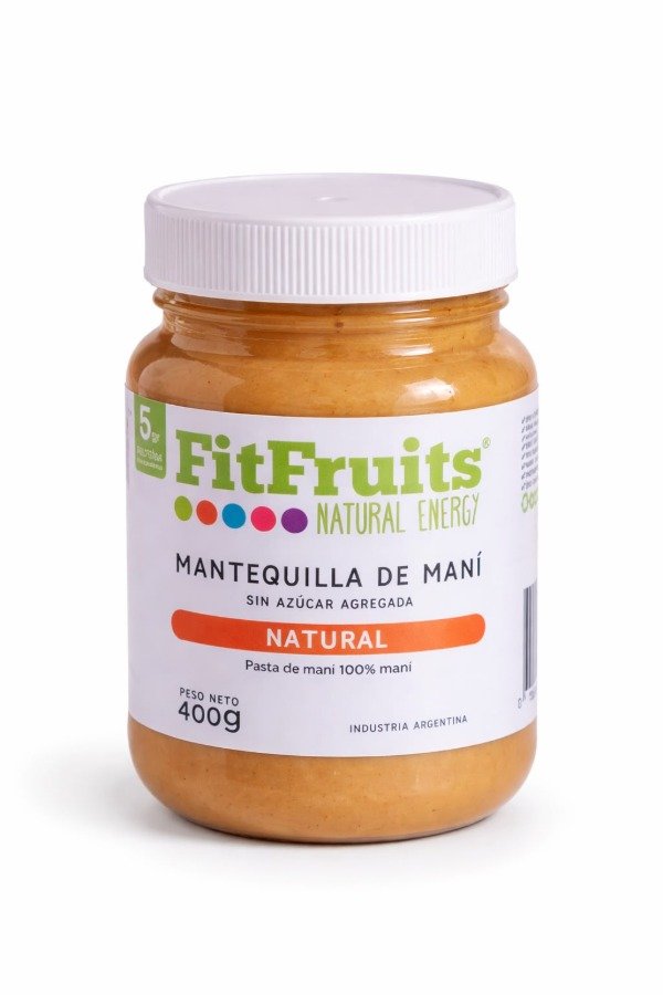 Producto - FIT FRUITS PASTA DE MANI NATURAL 400 GRS X 3 UNIDADES