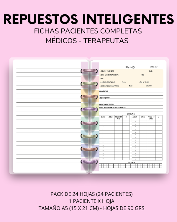 Producto - REPUESTO FICHAS PACIENTES COMPLETAS