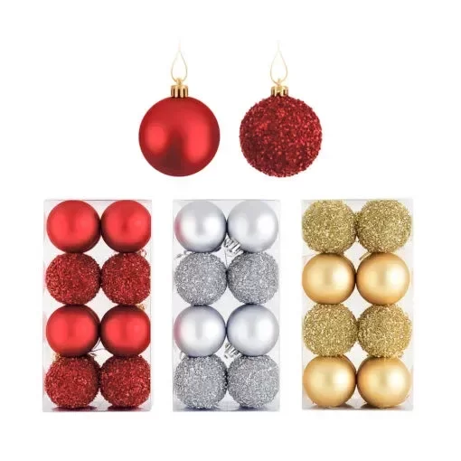 Producto - Set esferas navidad x16 unidades 6c textura