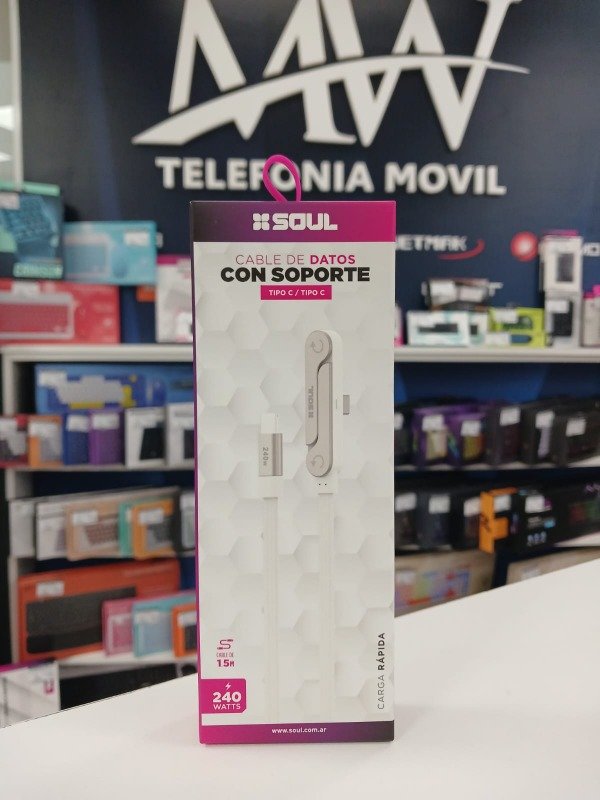 Producto - Cable USB C/Soporte Type C a Typc C 240W Soul USB-SOPCC - 1