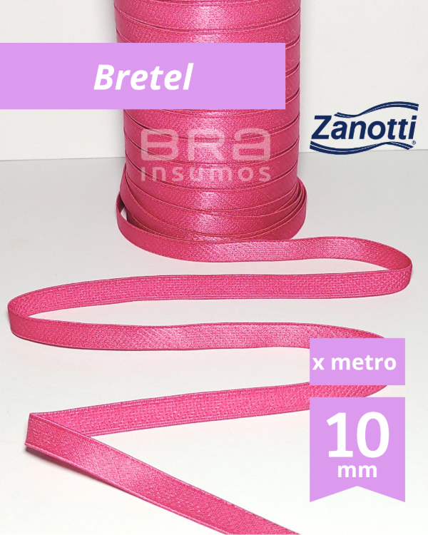 Producto - Bretel Papiro Zanotti 10 mm - Rosa Fucsia (x Metro)