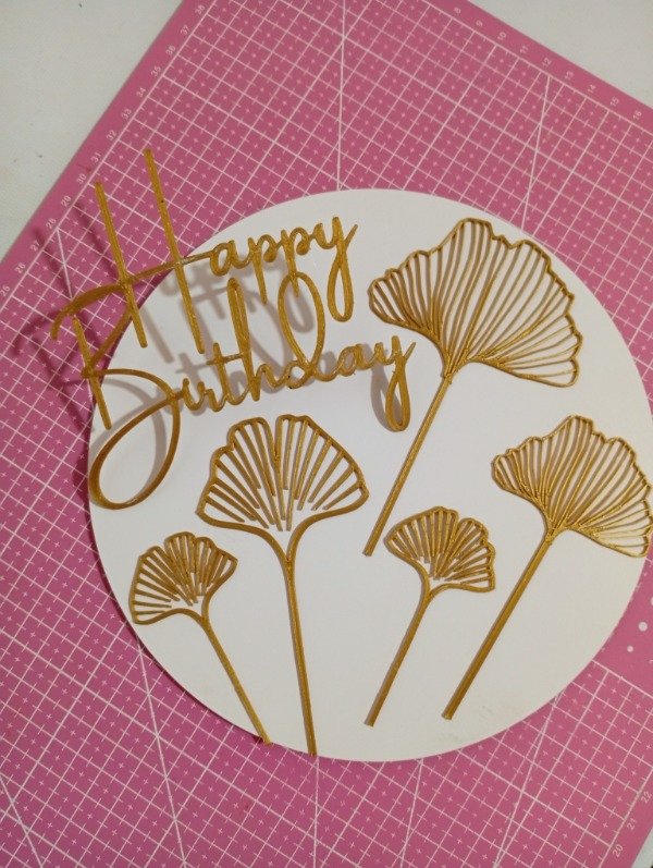 Producto - Toppers Happy Birthday con palmas