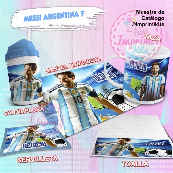 Producto - Plantillas Para Sublimar Diseños Set de Jardín Messi Argentina 7