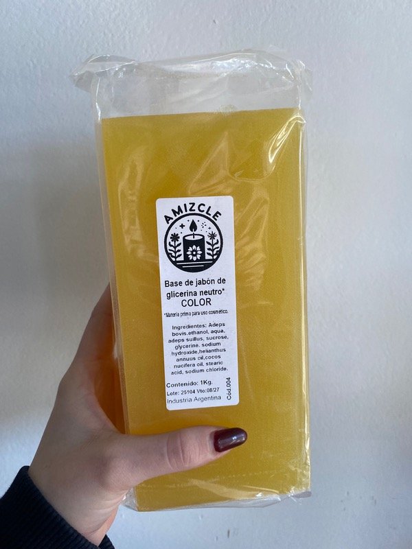 Producto - BARRA DE GLICERINA AMARILLA