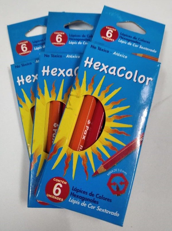 Producto - LÁPICES DE COLORES HEXACOLOR x 6 U.