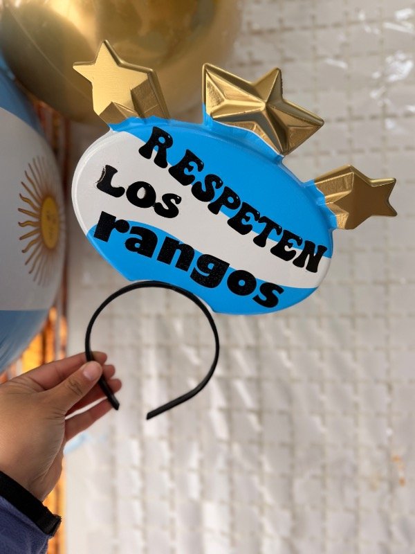 Producto - Vincha Respeten los rangos