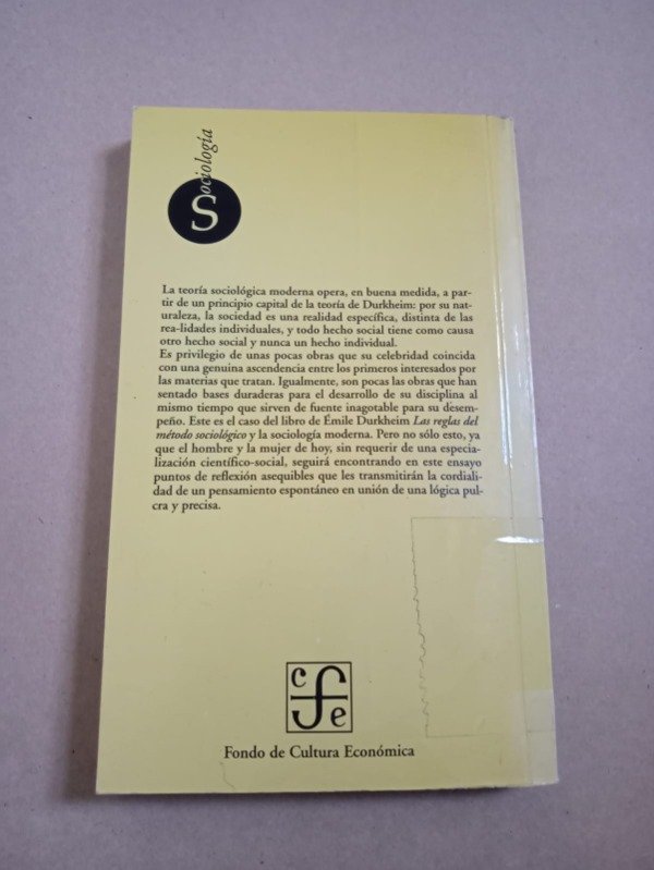 Producto - Las reglas del método sociológico - Émile Durkheim - FCE 2002 - 1