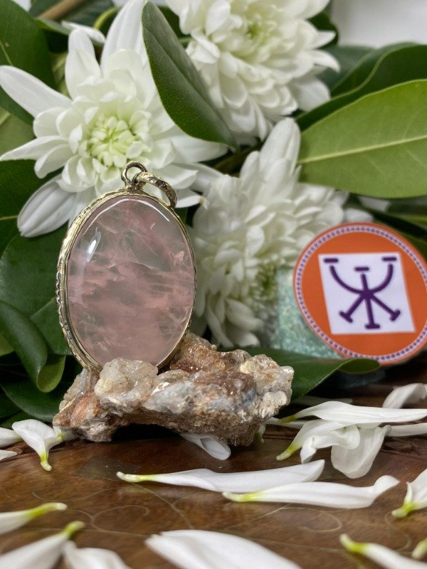 Producto - Dije de Piedra Cuarzo Rosa 0035