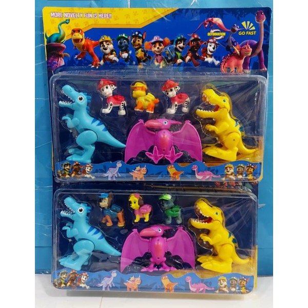 Producto - Set paw patrol patrulla canina dinosaurio