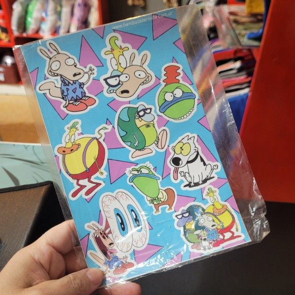 Producto - PLANCHA DE STICKERS LA VIDA MODERNA DE ROCKO