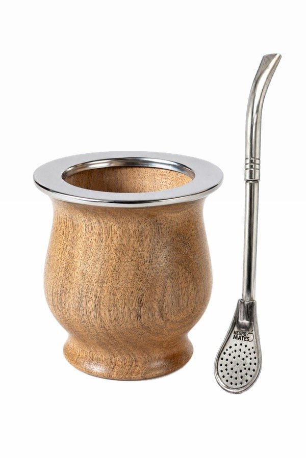 Producto - Mate Camionero Algarrobo Seleccionado + Bombilla Picoloro