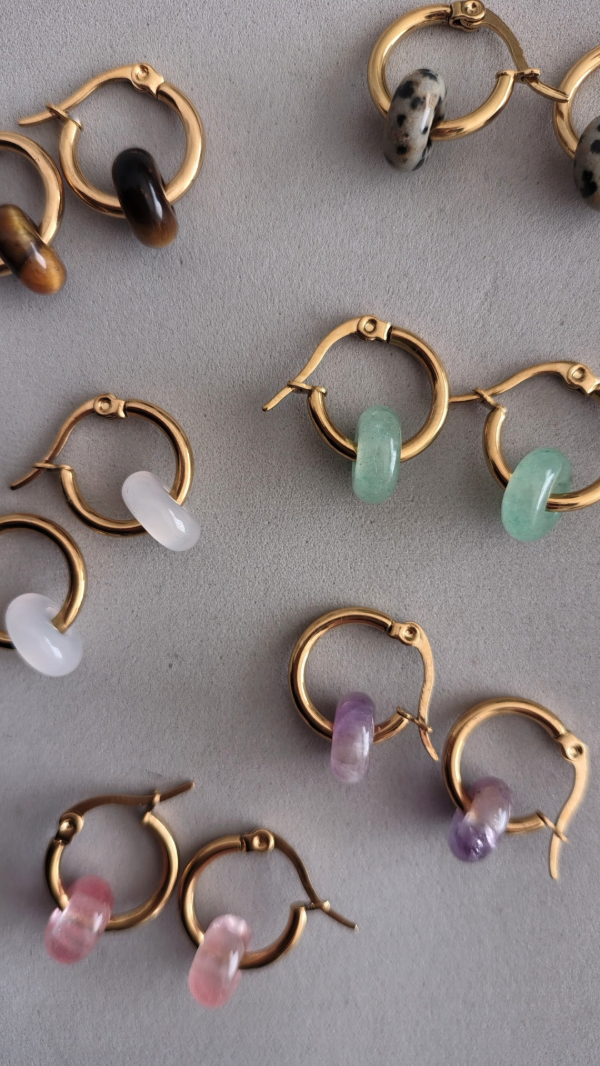 Producto - Aros donas piedra natural