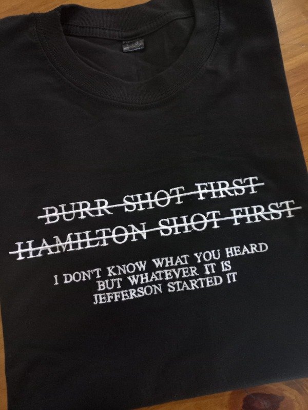 Producto - Remera Burr shot first, Hamilton shot first
