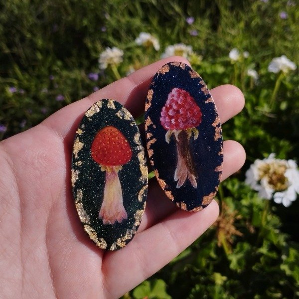 Producto - Imanes fungi frutal pintados a mano