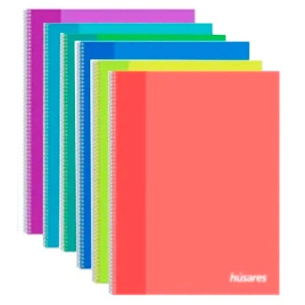 Producto - CUADERNO CON ESPIRAL X80 HOJAS HUSARES RAYADO 16X21CM TAPA FLEXIBLE