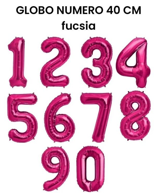 Producto - Globo número 40 cm fucsia