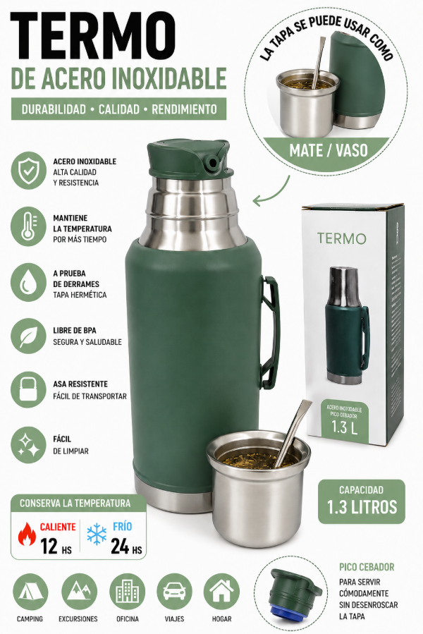 Producto - Termo con tapa/mate