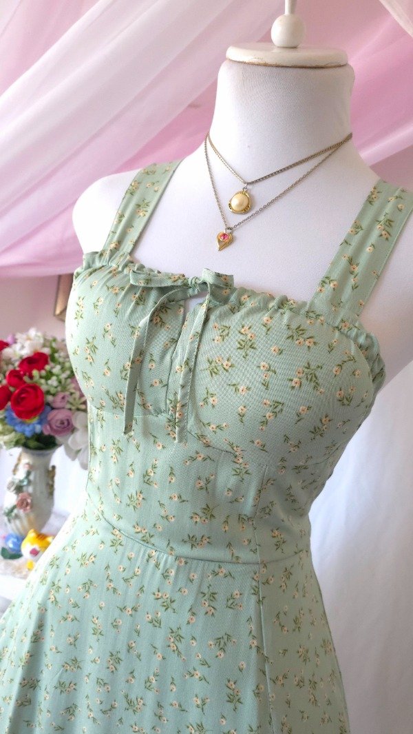 Producto - Vestido Sonia Verde Suave Estampado! IMPORTADO NUEVO - 3
