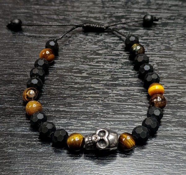 Producto - Pulsera Piedra Onix Skull - 0
