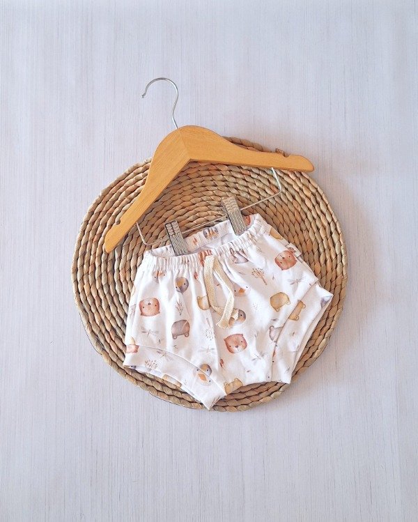 Producto - Short Pañalero Est. Digital Crema con Ositos