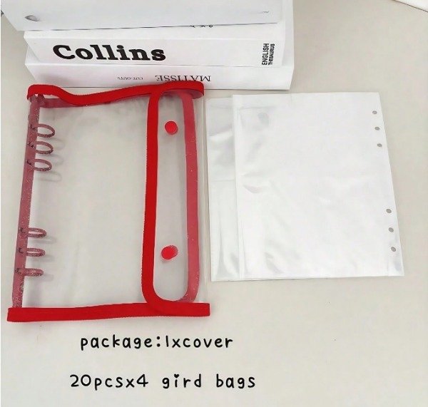 Producto - Binder a5 Glitter Rojo