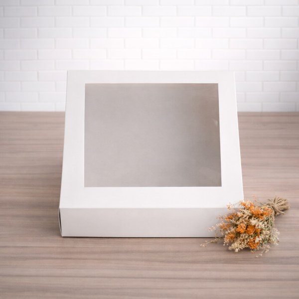 Producto - Box multiuso con visor 22x22x9 - ideal para mini tortas y desayunos - 0