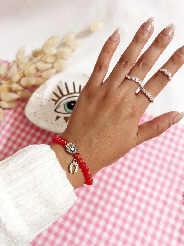 Producto - Pulsera Mano de Fatima Roja