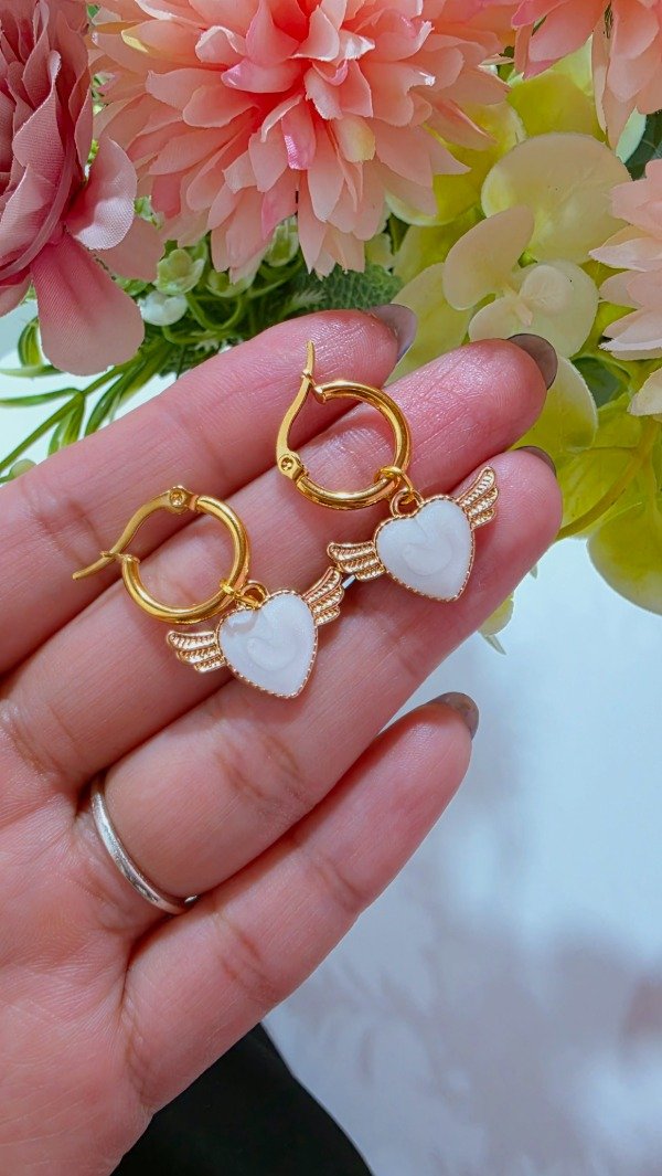 Producto - Argollas corazon con alas AD