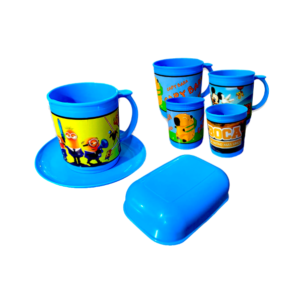 Producto - SET TAZA PLATO JABONERA INFANTIL NIÑO