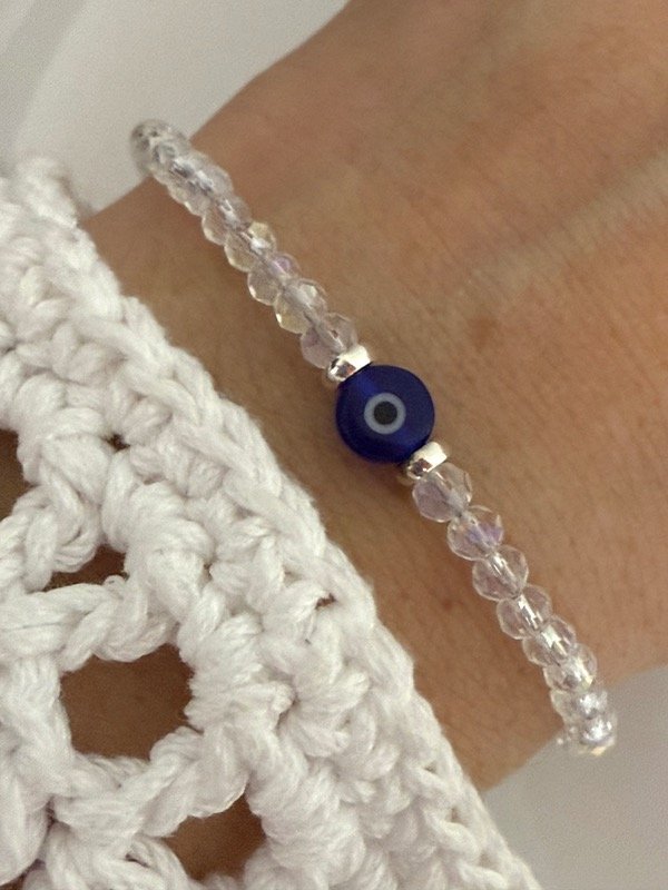 Producto - PB1079 Pulsera ojito y cristal de roca