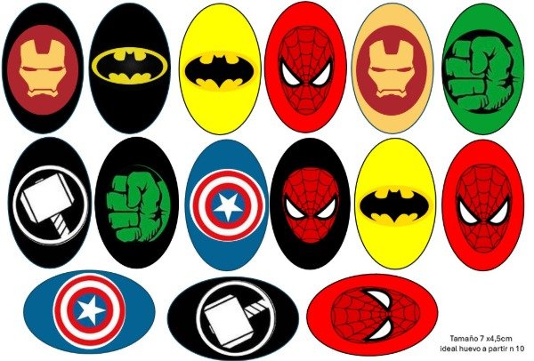 Producto - LAMINA PASCUAS HUEVO OVADADO AVENGERS  1