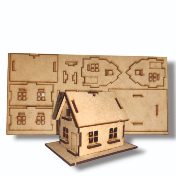 Producto - Casita Navideña Para Armar X 10 Unidades