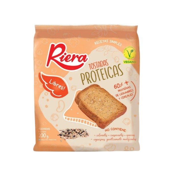 Producto - TOSTADAS RIERA PROTEICAS 18u x 200grs